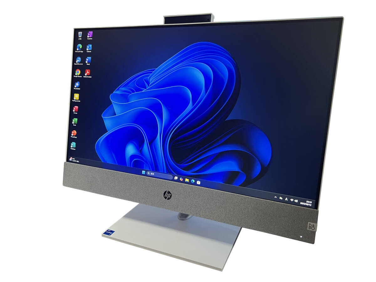 美品 第13th Core i7-13700T +32GB+新SSD1TB+HD2TB 23.8インチタッチパネル 3辺狭額縁一体型PC Win11/Office2021Pro/WIFI6/HP 24-ca2002jp拍卖