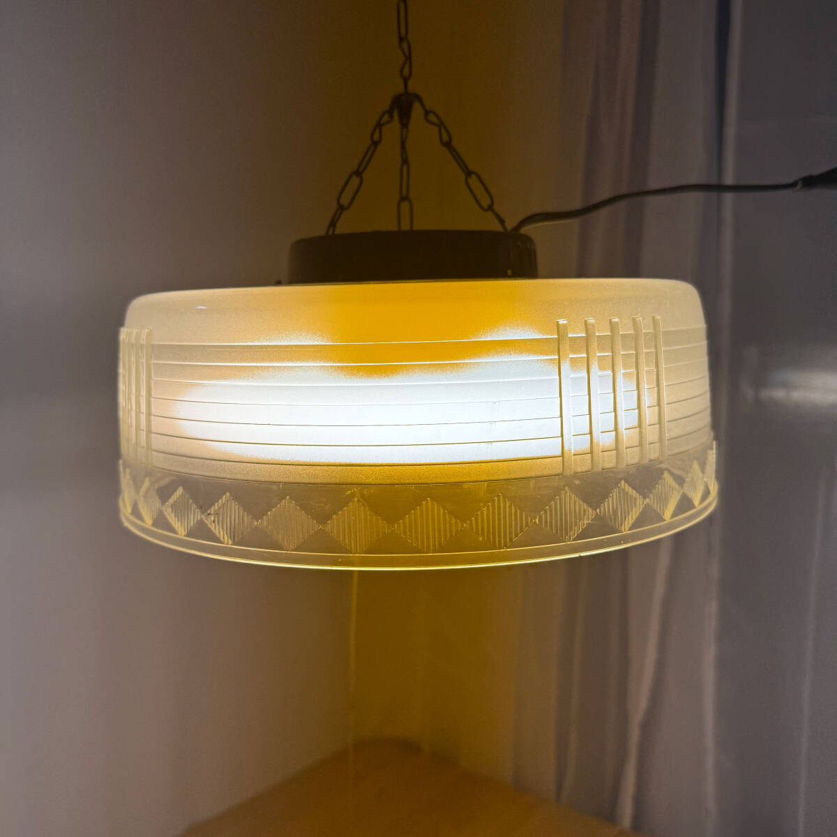 M7-1406 旧家取外 ナショナル 丸型けい光灯器具 FC-355 天井 照明 ペンダントライト コンセントタイプ 拍卖