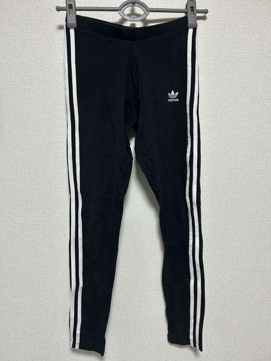 adidas レギンス 黒 090 日本サイズS拍卖