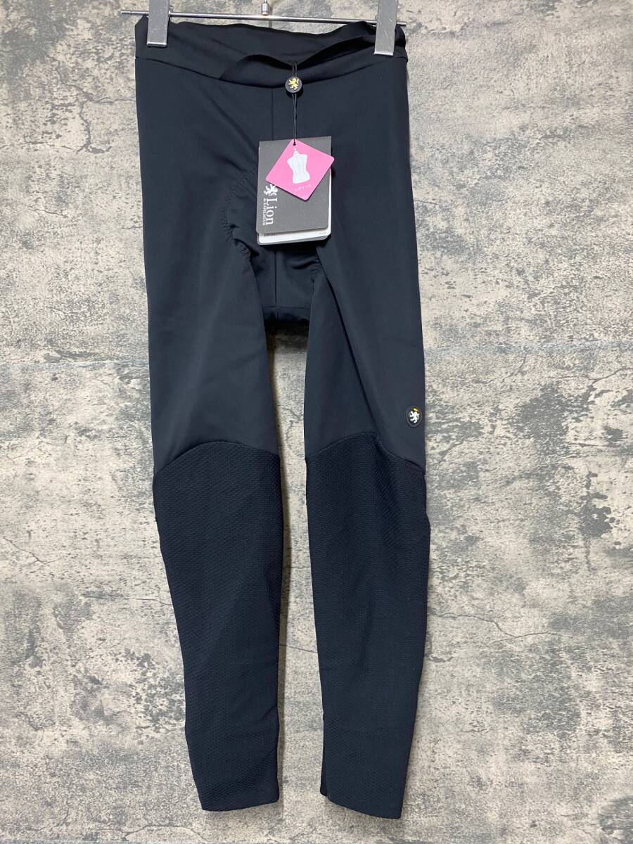 JM247 リオンドカペルミュール Lion de KAPELMUUR レーサータイツ 黒 レディース 34 裏起毛 未使用拍卖