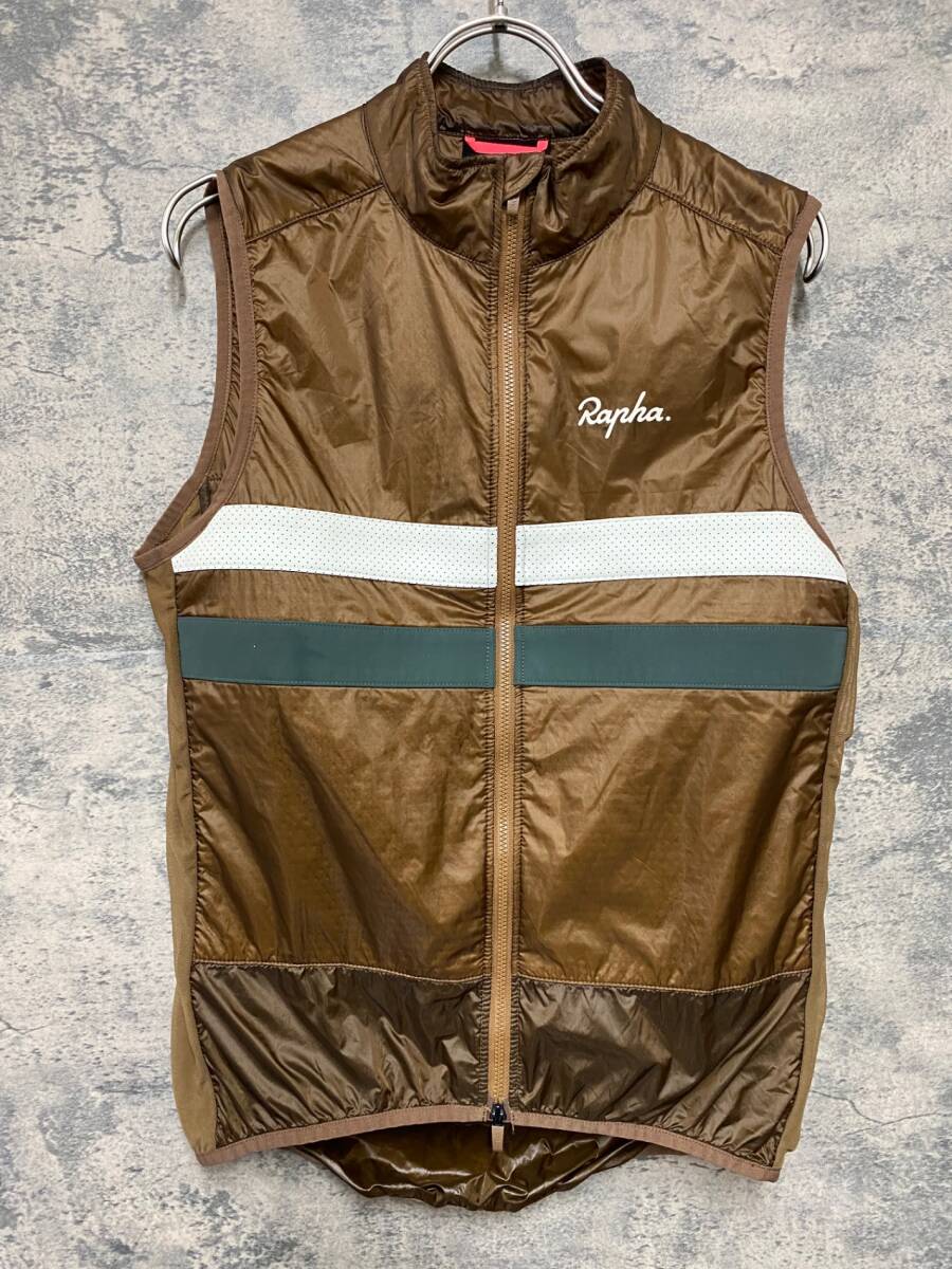 JM632 ラファ Rapha BREVET INSULATED GILET ジレ サイクルベスト ブラウン M拍卖