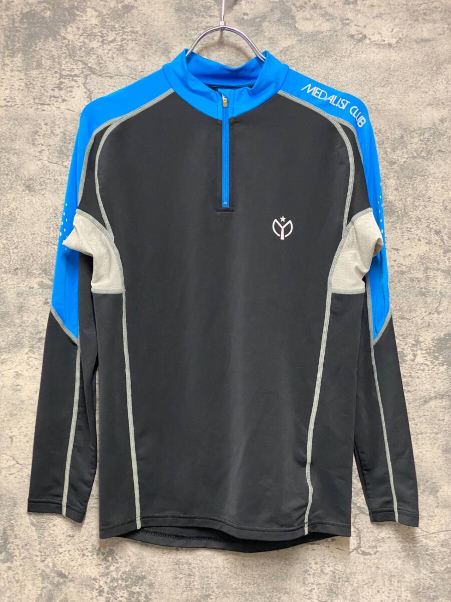 JM587 メダリスト MEDALIST CLUB 長袖 サイクルジャージ 黒青 M拍卖