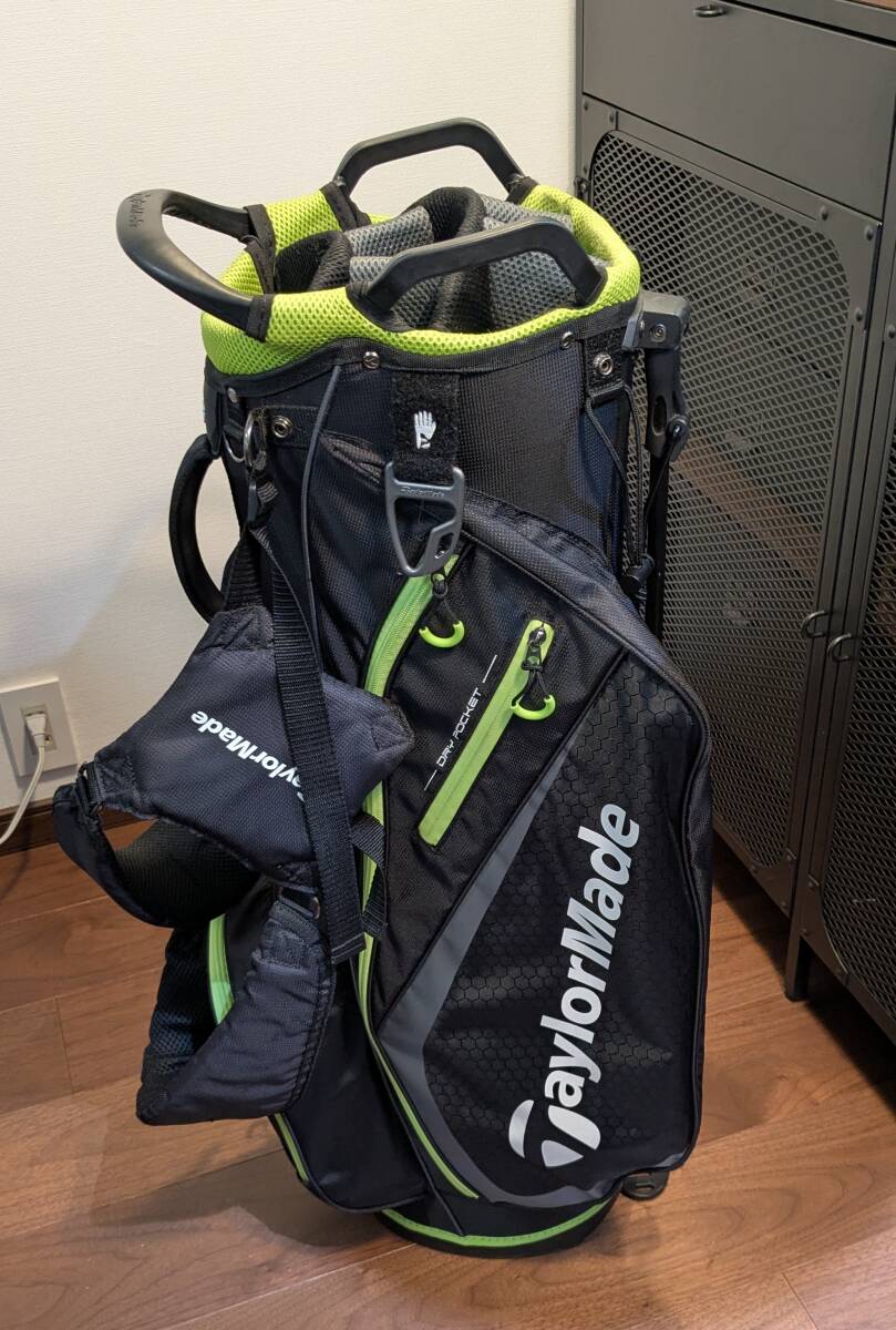 【送料無料】テーラーメイド スタンド式キャディーバック(黒/黄緑)9.5型拍卖