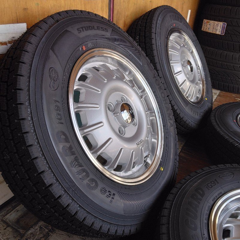 国産スタッドレス NV200 バネット デリカ D3 タイヤホイールセット ヨコハマ アイスガード 165/80R14 97/95N 14インチ NOEL 新品4本セット拍卖