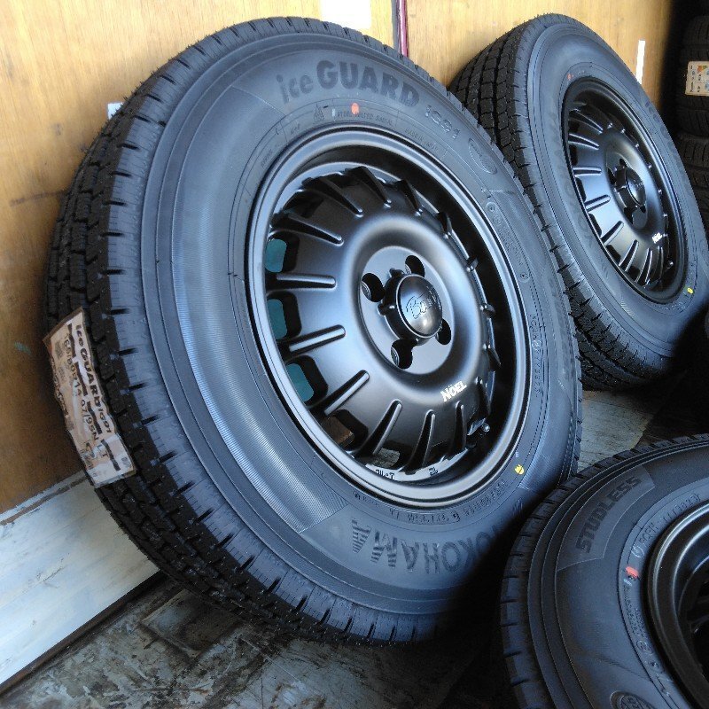 国産スタッドレス NV200 バネット デリカ D3 タイヤホイールセット ヨコハマ アイスガード 165/80R14 97/95N 14インチ NOEL 新品4本セット拍卖