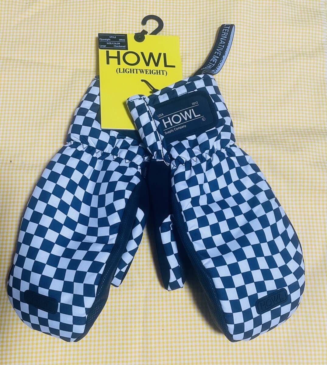 【在庫処分・即決】新品・未使用 HOWL FLYWEIGHT CHECKERED Lサイズ 防水通気性OKデザイン抜群 ハウルミトン チェック柄42%OFF激安拍卖