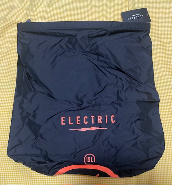 【新品】未使用品ELECTRIC DRY BAG 15L BLACK/ORANGE 防水耐水ドライバッグ ブラックオレンジ エレクトリック ボルトデザイン 33%OFF拍卖