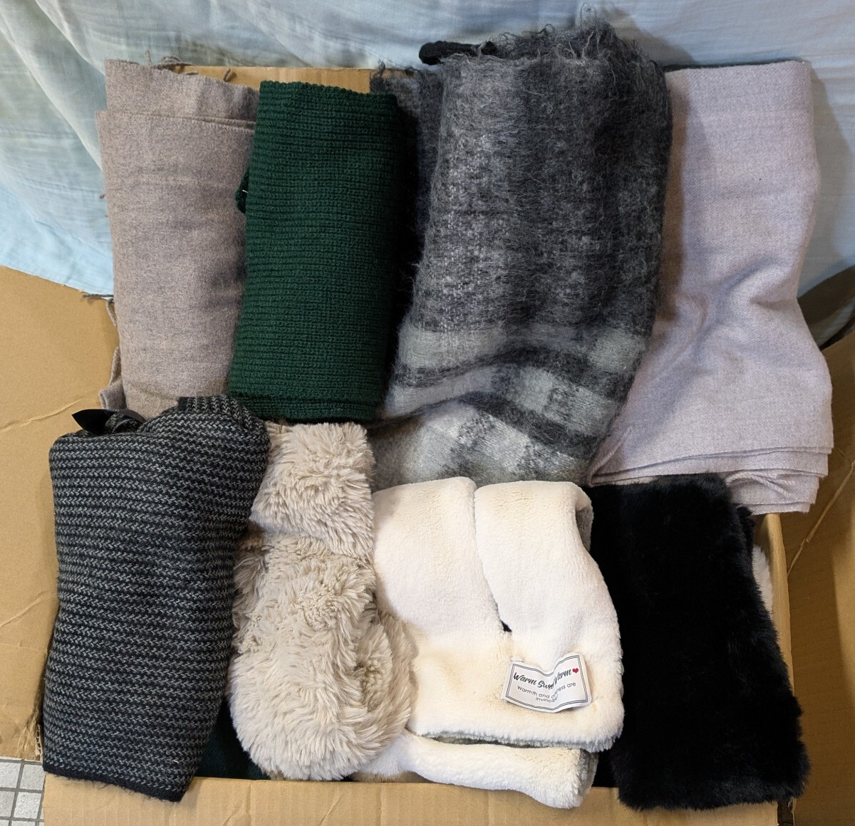 4841 秋冬 マフラー ストール スヌード まとめて まとめ売り 約41点 セット 大量 古着 仕入れ メンズ レディース キッズ ファー フリンジ拍卖