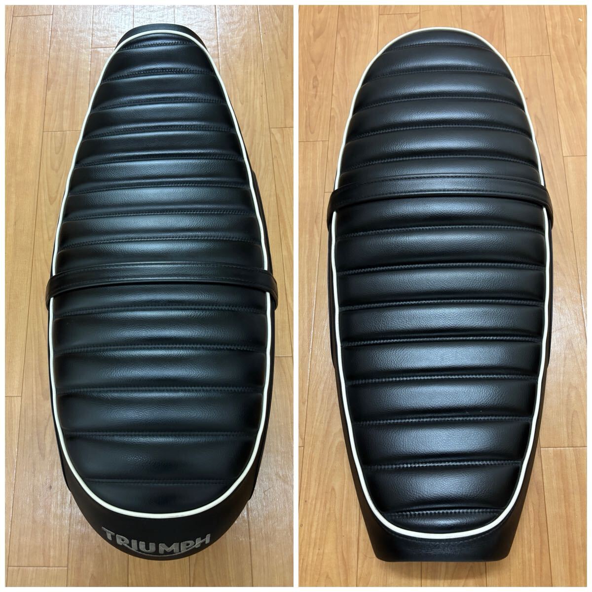 トライアンフ ボンネビル 純正オプション コンフォートローシート タックロール拍卖