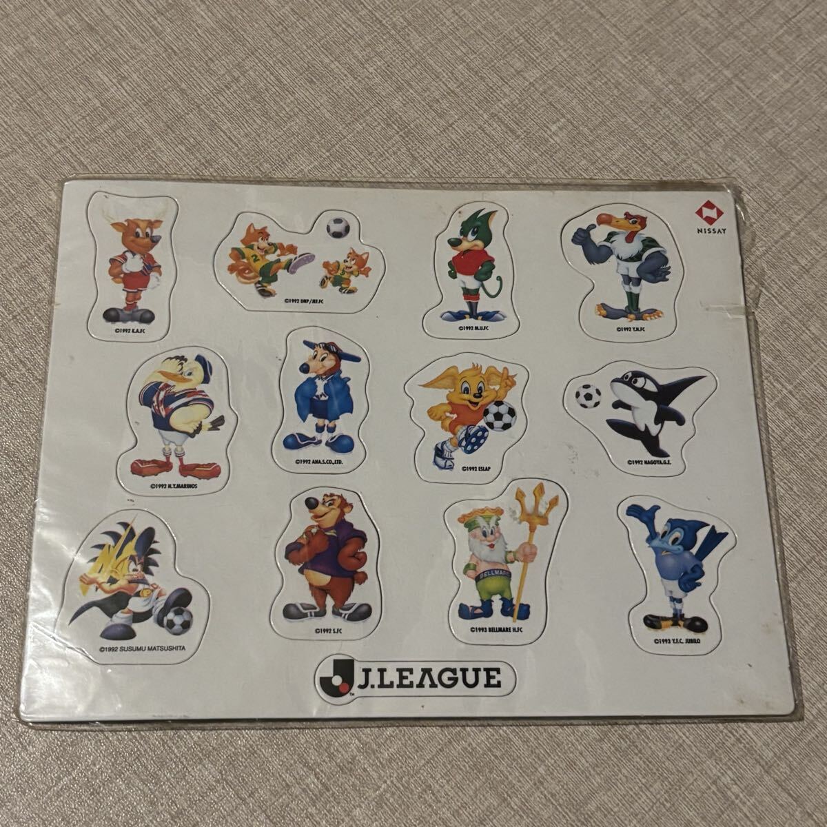 ● 未使用 希少 1993年頃 非売品 Jリーグ 日産生命(NISSAY) Jリーグ チーム マスコットキャラクター マグネットシート J.LEAGUE 拍卖