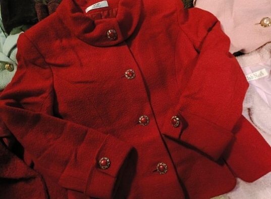 丸襟レッド 昭和レトロ ヴィンテージ アウター ジャケット拍卖