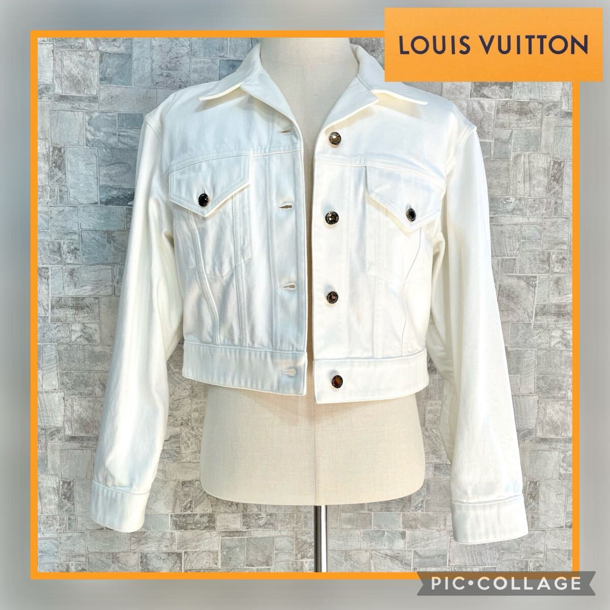 ◆美品◆ LOUIS VUITTON ルイヴィトン LV ナイトデニム トラッカー ジャケット ホワイト 1A9L5N XL XXL アウター ショート丈 着用済み拍卖