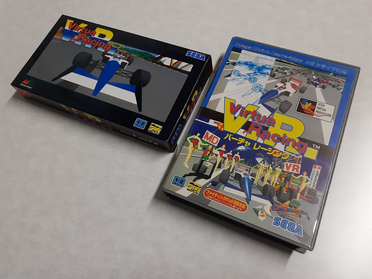 箱説付 MD バーチャレーシング+プロモーションビデオ V.R. Virtua Racing SEGA セガ メガドライブ VHS拍卖