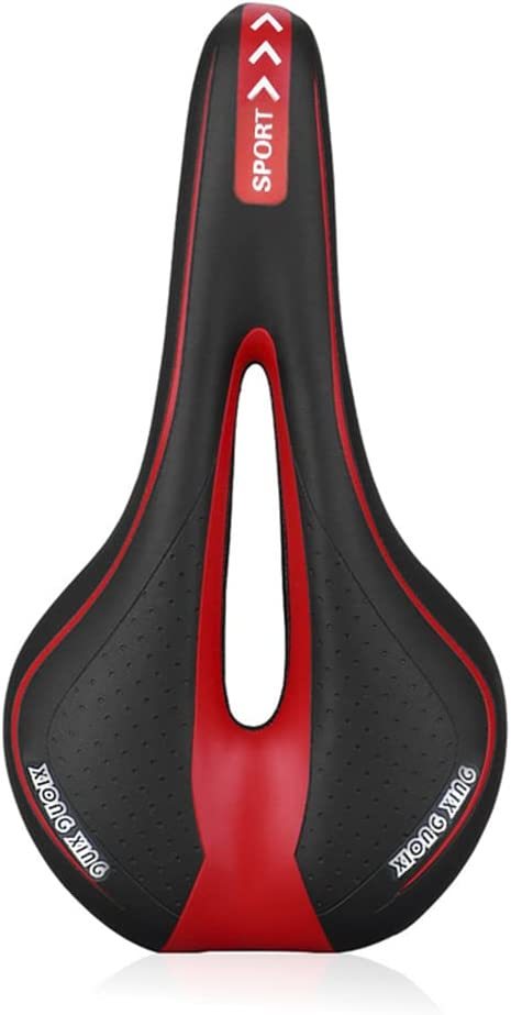 自転車サドル 衝撃吸収☆レッド拍卖