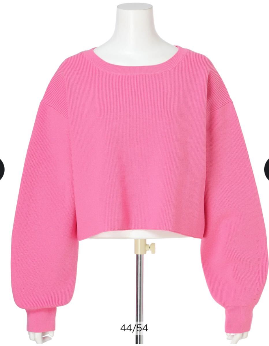 2025 カデュネ★アルページュストーリー ショートニット 38サイズ ピンク レディース トップス 長袖 プルオーバー拍卖