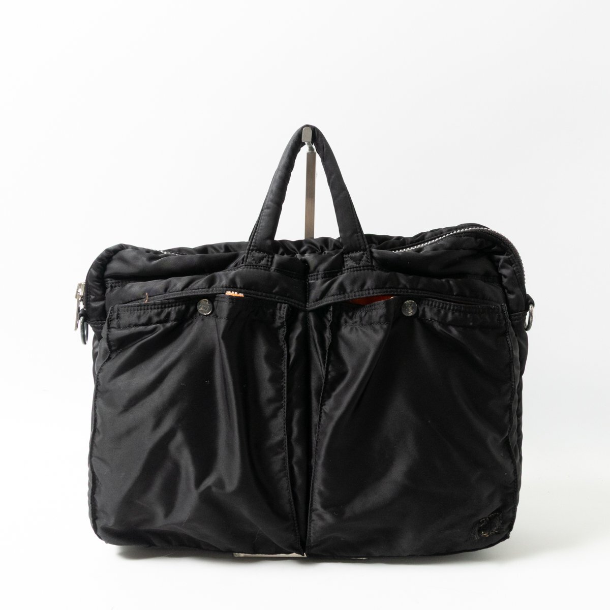 【1円スタート】PORTER ポーターハンドバッグ ビジネスバッグ ブラック 黒 吉田カバン 日本製 チャック開閉 多収納 仕事 メンズ かばん 鞄拍卖