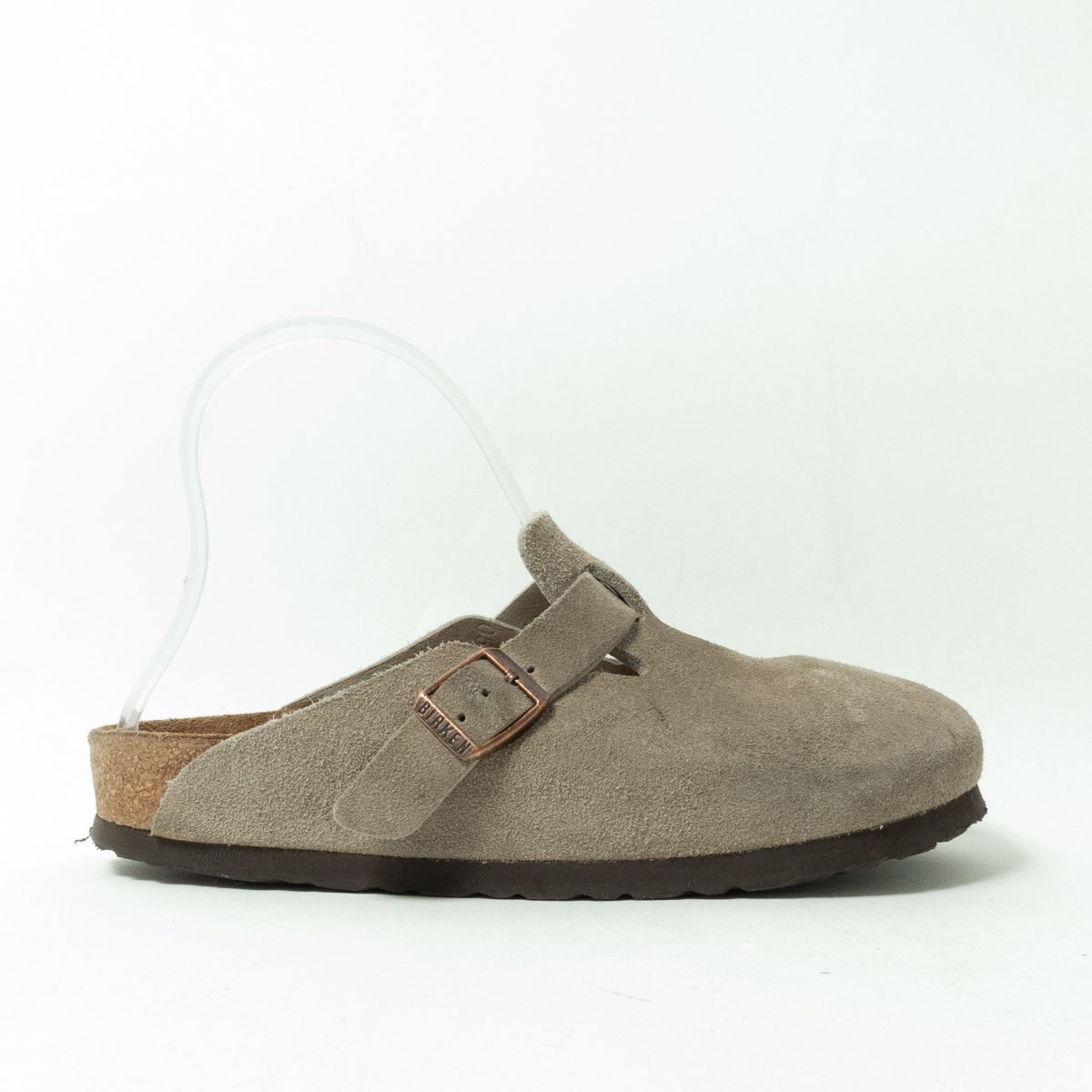 【1円スタート】BIRKENSTOCK ビルケンシュトック Boston ボストン クロッグサンダル サイズ36 23.0cm スエード グレー レディース 靴拍卖