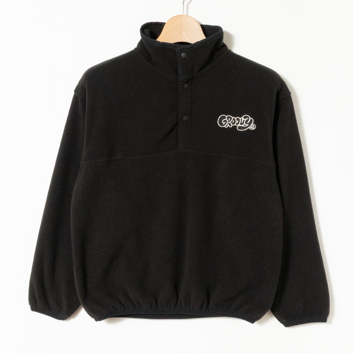 タグ付き 未使用 GROOVY COLORS グルービーカラーズ キッズ 子供服 フリースプルオーバー 1638420 ブラック 黒 140cm 男の子 ロゴ刺繍 秋冬拍卖