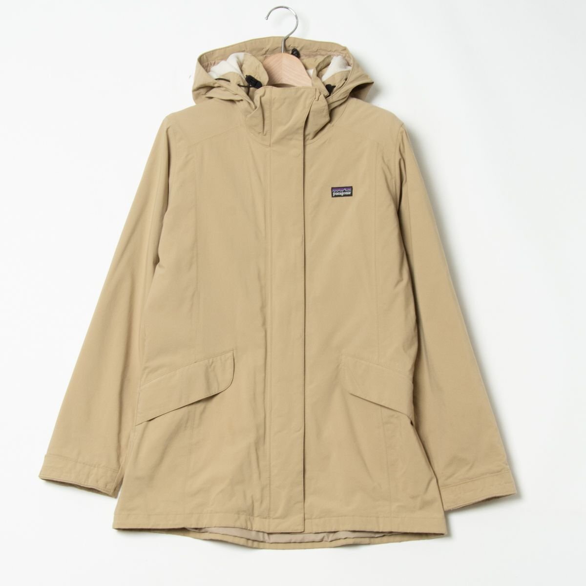 【1円スタート】patagonia パタゴニア ナイロンジャケット 28190FO レディース S 取り外しフード アウトドア ベージュ マウンテンパーカ拍卖