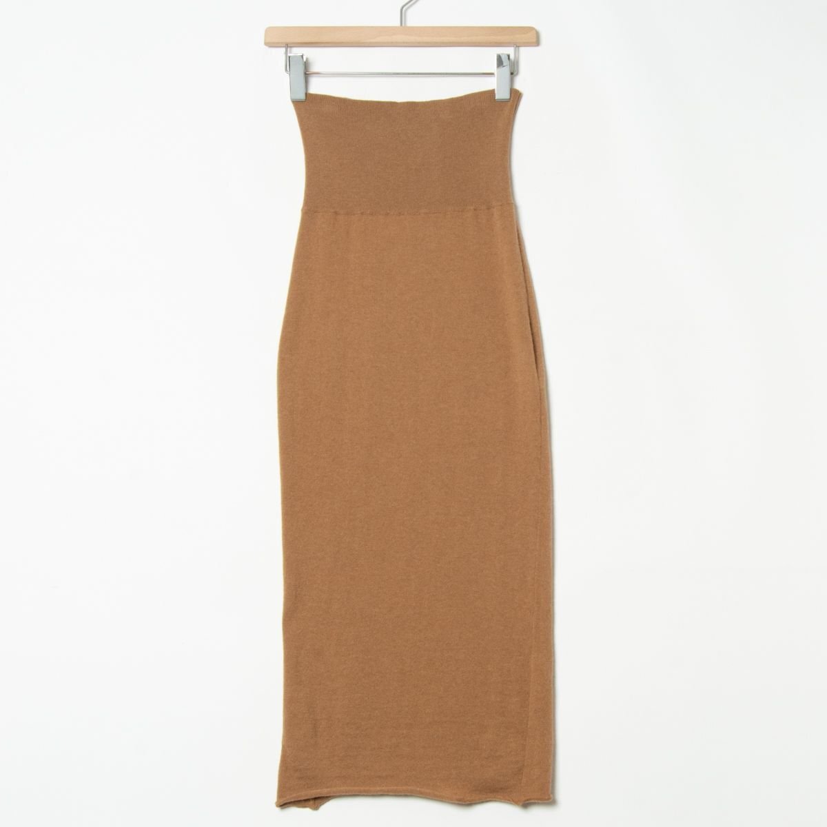 【1円スタート】Stella McCartney ステラマッカートニー ニットミモレ丈スカート 36サイズ ウールアルパカ 冬 キャメル 無地 イタリア製拍卖