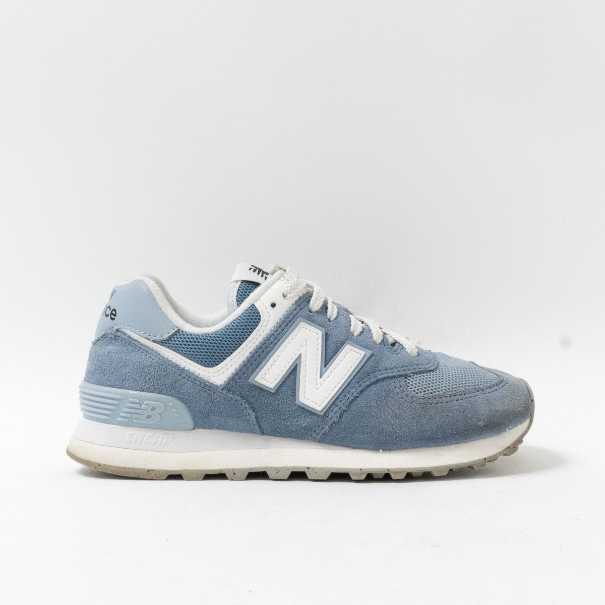 【1円スタート】 New Balance ニューバランス D U574FDG US5.5 23.5cm メッシュ スエード ブルー スニーカー ランニング 定番 NB 574拍卖