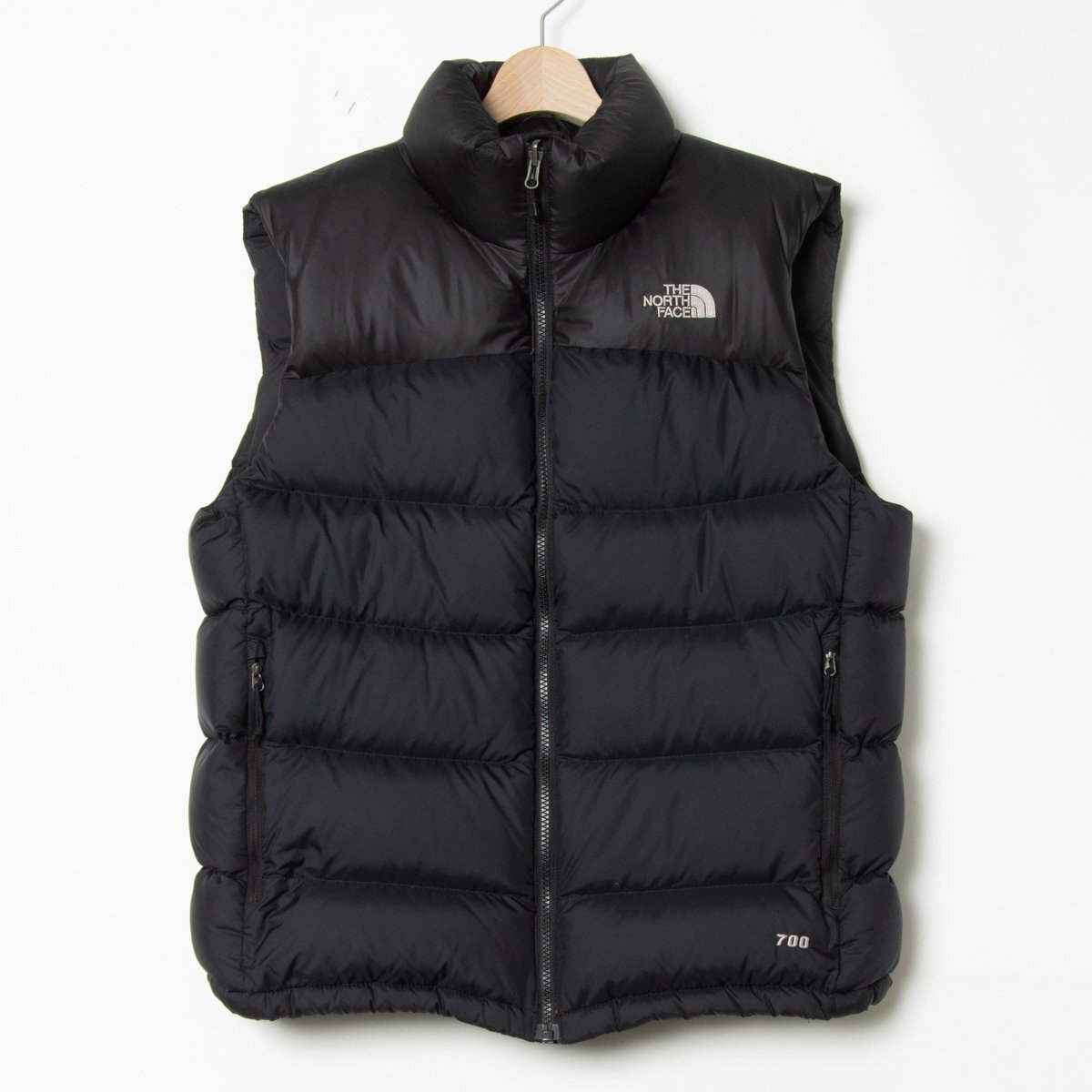 【1円スタート】THE NORTH FACE ノースフェイス ダウンベスト ヌプシ700 メンズ M ポリエステル アウトドア 黒 ブラック拍卖