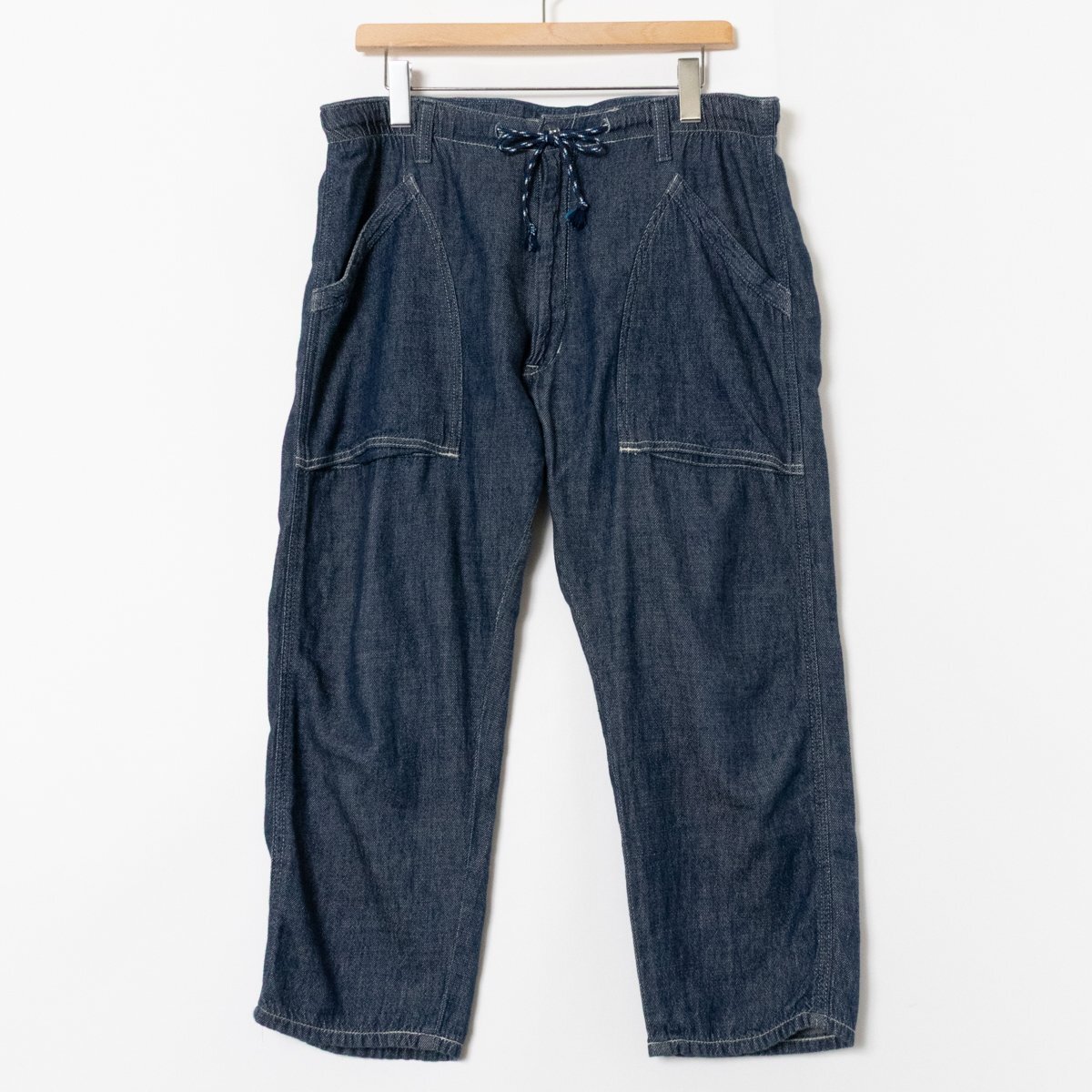 Lee リー ダンガリーズ イージーベイカークロップドパンツ XLサイズ LM5932 コットン100% ネイビー カジュアル ラフ 紳士 メンズ 日本製拍卖