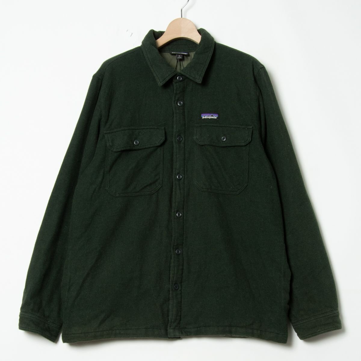 【1円スタート】patagonia パタゴニア インサレーテッドフィヨルドフランネルジャケット メンズ XL 27640FA17 綿/中綿 アウター 深緑拍卖
