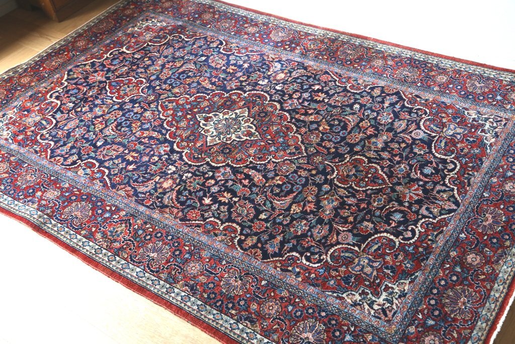 ★★★ KASHAN カシャーン シャー・アッパス・トランジ 1940年代 絨毯 ラグ ★★★拍卖