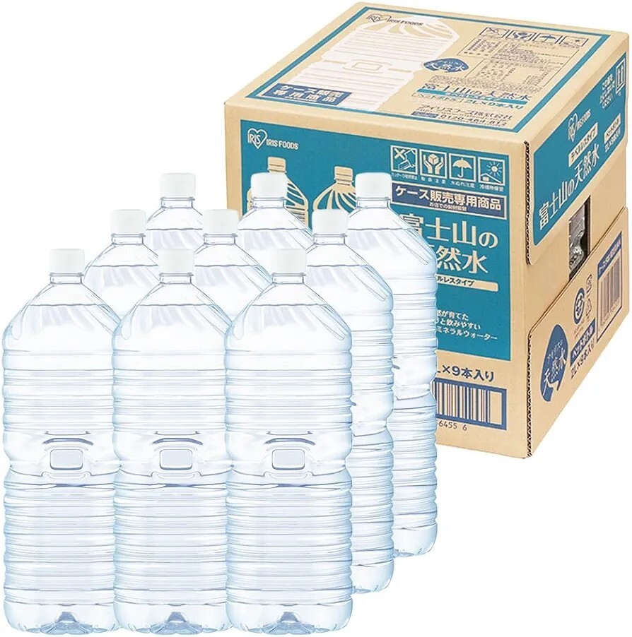 アイリスオーヤマ IRIS OHYAMA 天然水 2L × 9本 ラベルレス拍卖