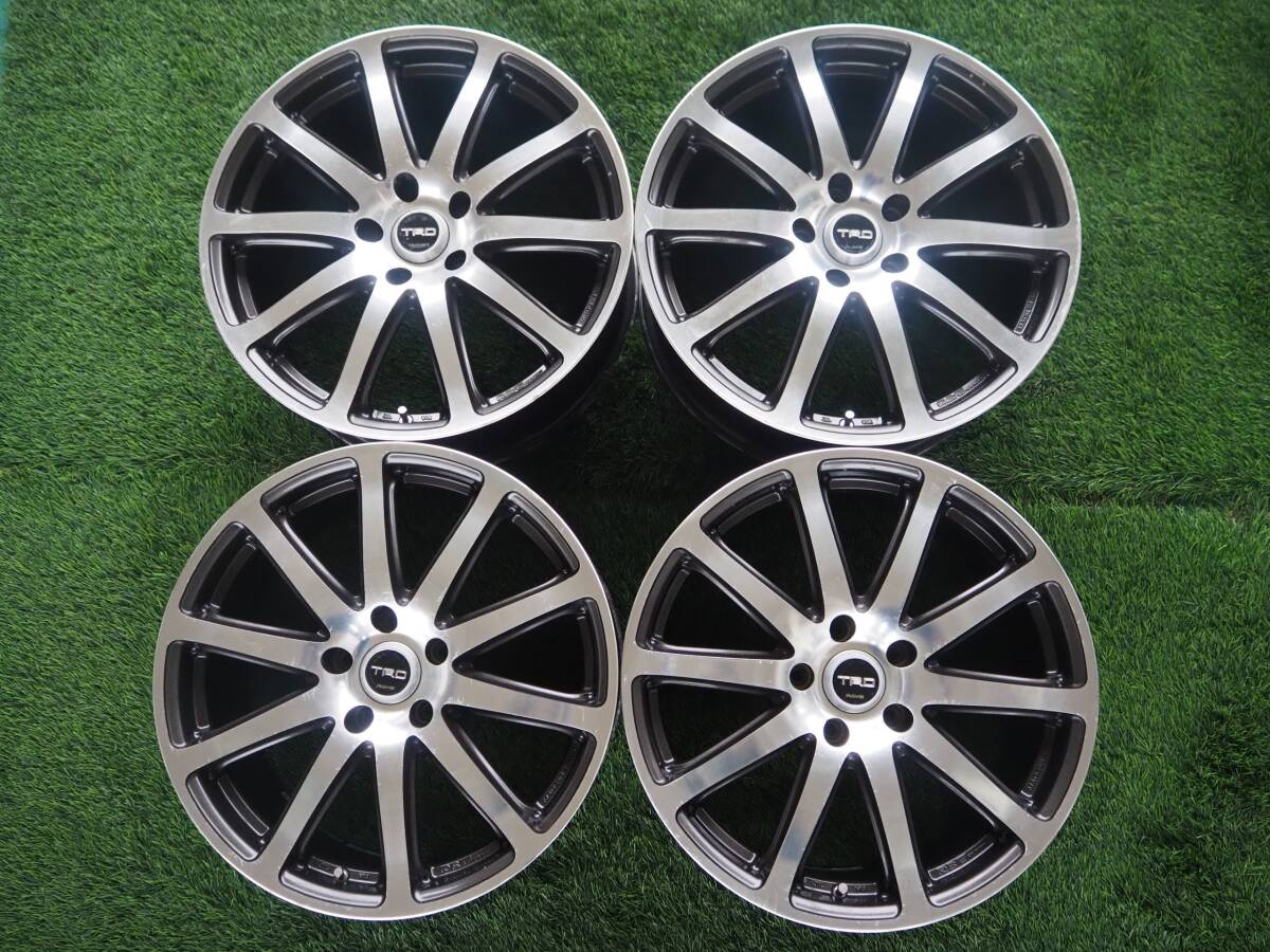 ☆トヨタ TOYOTA 純正OP レイズ RAYS TRD TF2 18インチ アルミ ホイール 18×7.5J+40 114.3/5H ハブ59 4本 茨城発☆拍卖