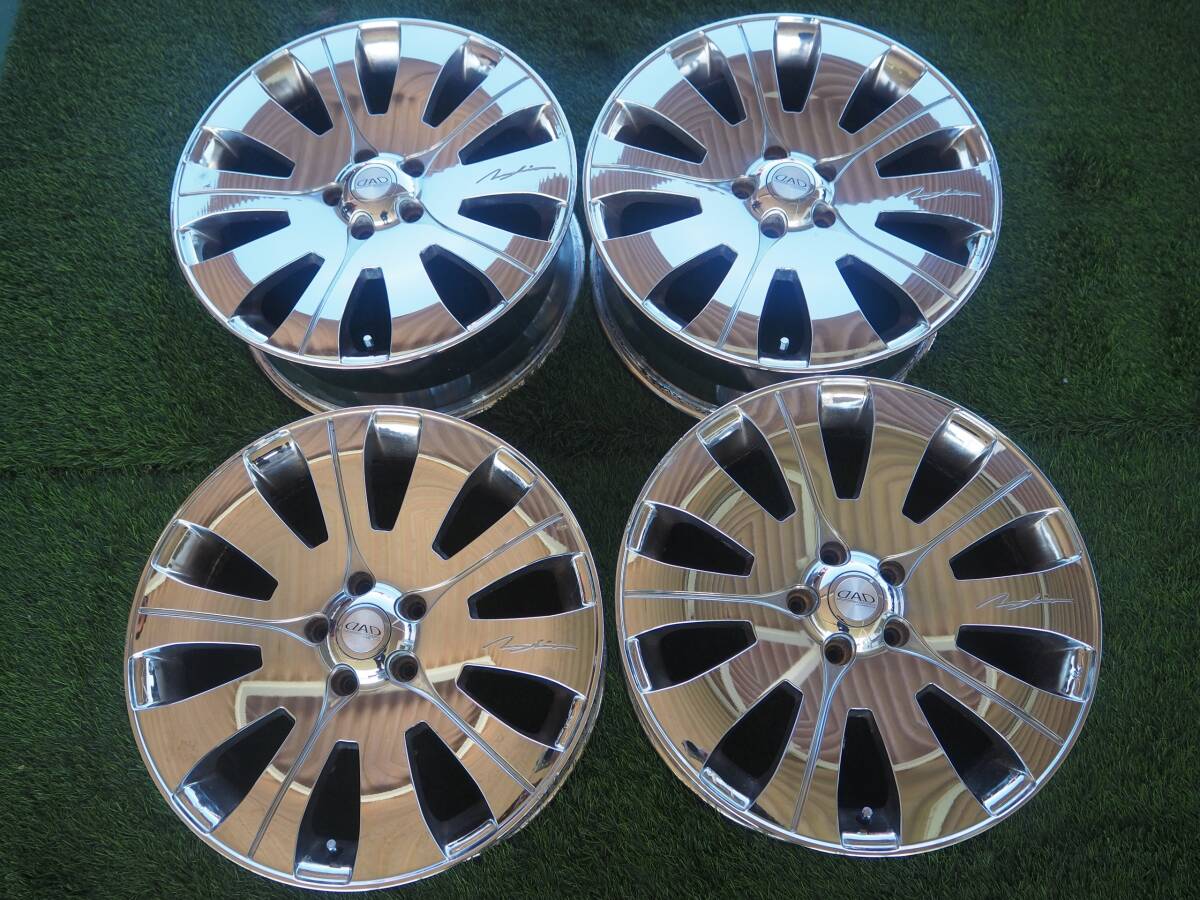 メッキ☆ DAD ギャルソン ツェンレイン Z10 GARSON Zuenglein 19インチ 8J+54 PCD114.3 5H HUB73 4本 茨城発☆拍卖