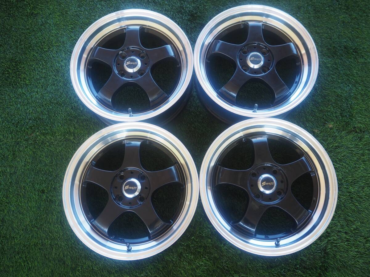 美品☆STEALTH Racing PROGRESS K36 ステルスレーシング 16インチ 5.5J +43 PCD100 4H HUB65 タント N-BOX ムーヴ 軽自動車に 茨城発☆拍卖
