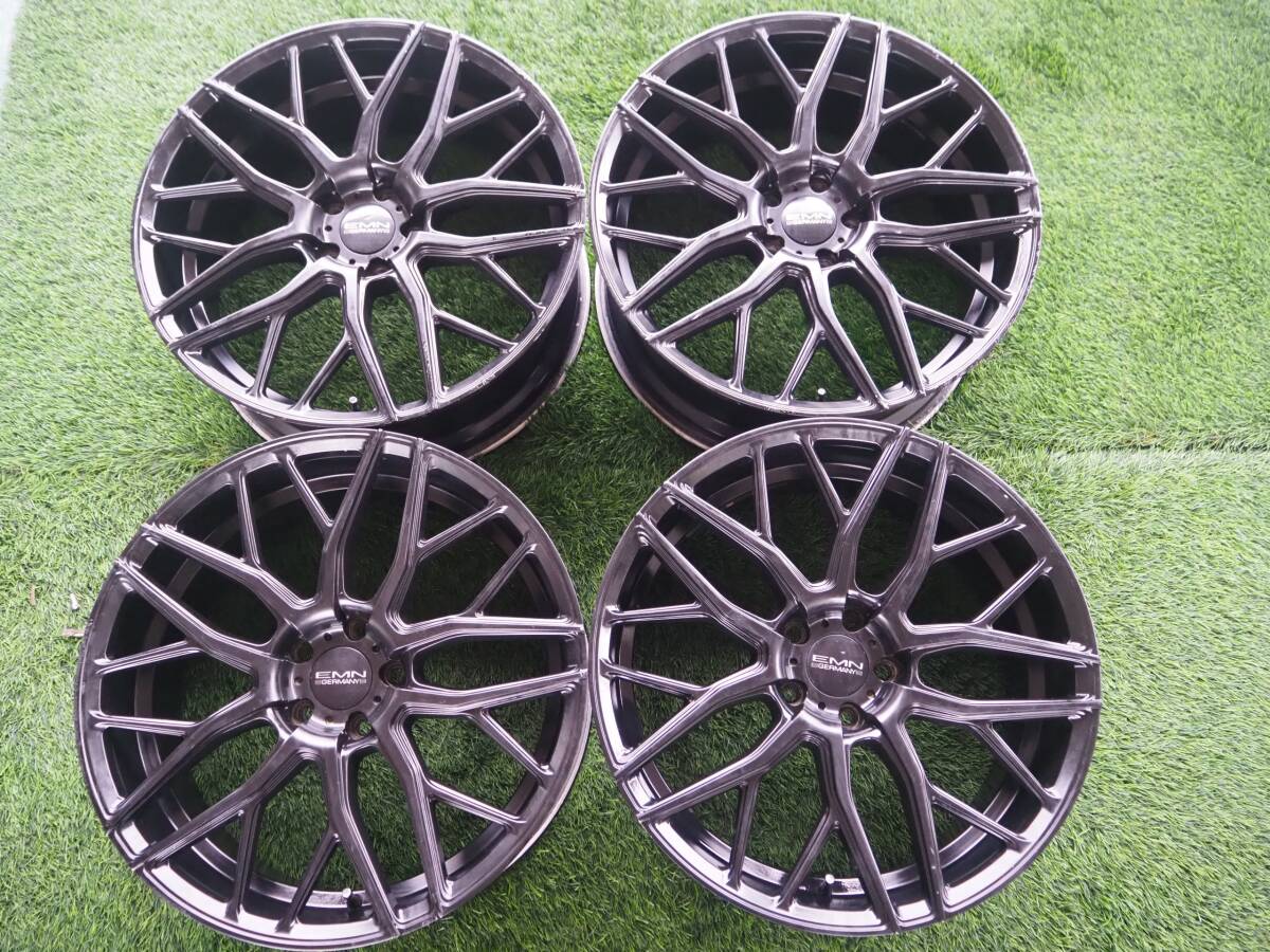 ☆EMN GERMANY 9J 20インチ PCD114.3 5穴 +35 ハブ73 アルファード ヴェルファイア30系 レクサス RX 4本セット 茨城発☆拍卖