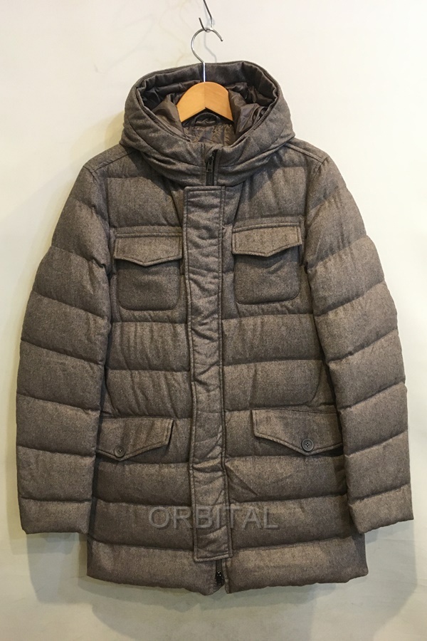 二子玉)HERNO ヘルノ PIACENZA ピアツェンツァ社 最高級 シルクカシミヤダウンコート 定価437,800円 メンズ 46 美品 ※訳有拍卖