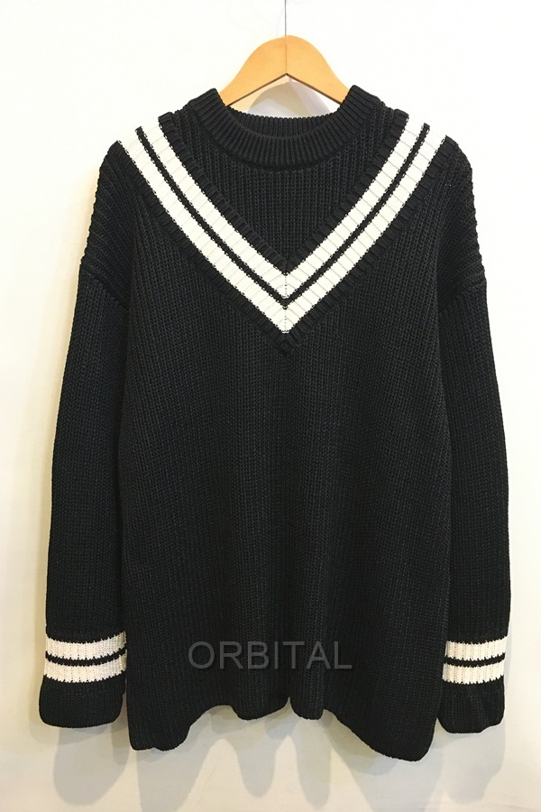 二子玉) TOMMY HILFIGER トミーヒルフィガー Oversized Contrast Stripe Jumper オーバーサイズニット S ランウェイコレクション拍卖