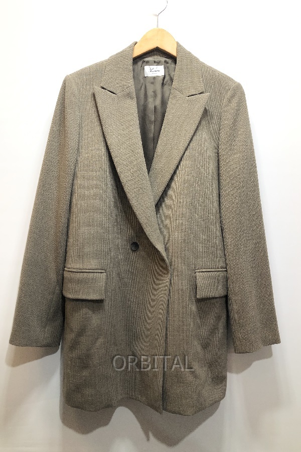 経堂) アパルトモン L'Appartement ダブルクロスチドリジャケット 23010560501430 日本製 定価8万位 ベージュ系拍卖