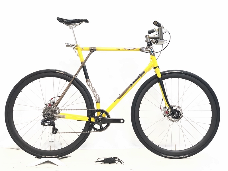 ●サンライズサイクル SUNRISE CYCLES 年式不明 クロモリ ロードバイク イエロー拍卖