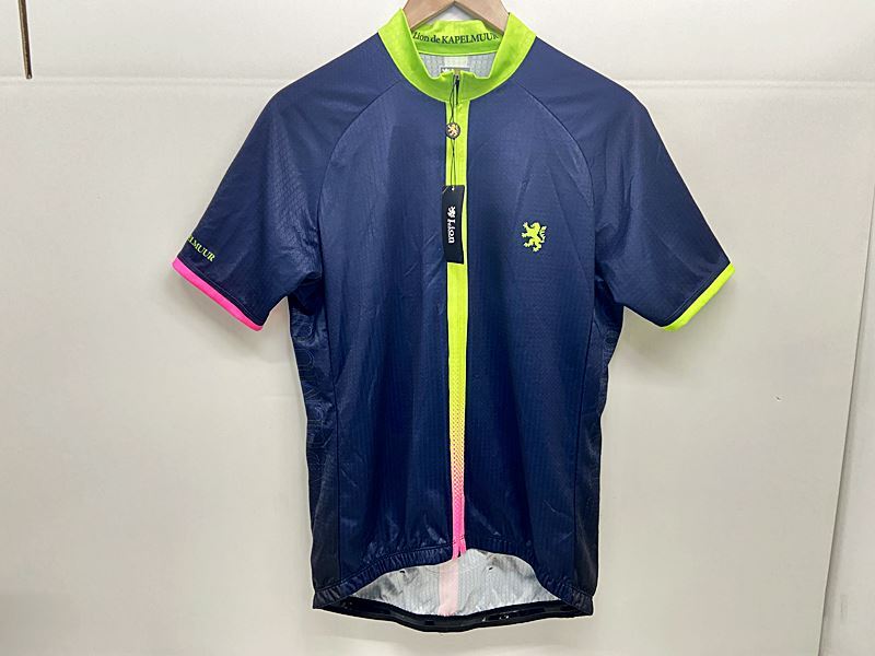 未使用品 カペルミュール KAPELMUUR 半袖サイクルジャージ スプラッシュ XLサイズ ネイビー/シャイングリーン lihs013拍卖