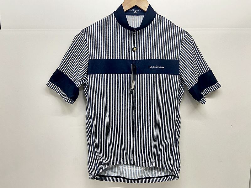 未使用品 カペルミュール KAPELMUUR 半袖サイクルジャージ マルチストライプ Lサイズ ホワイト/ネイビー kphs115拍卖