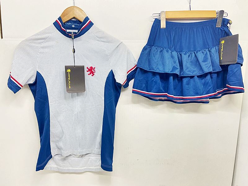 未使用 カペルミュール KAPELMUUR 半袖プチドットジャージ 38サイズ kphs073/ティアードスカート プチドット Fサイズ kpsk051拍卖