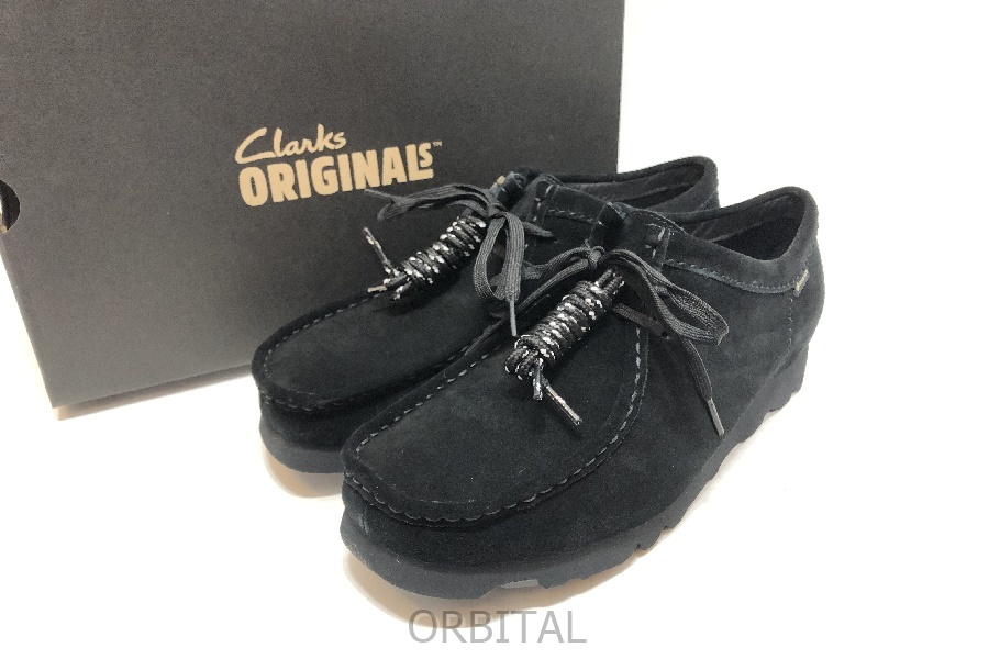 経堂) クラークス Clarks ワラビー ゴアテックス シューズ WallabeeGTX サイズUK9 ブラック スエード 26179251 定価3.4万拍卖