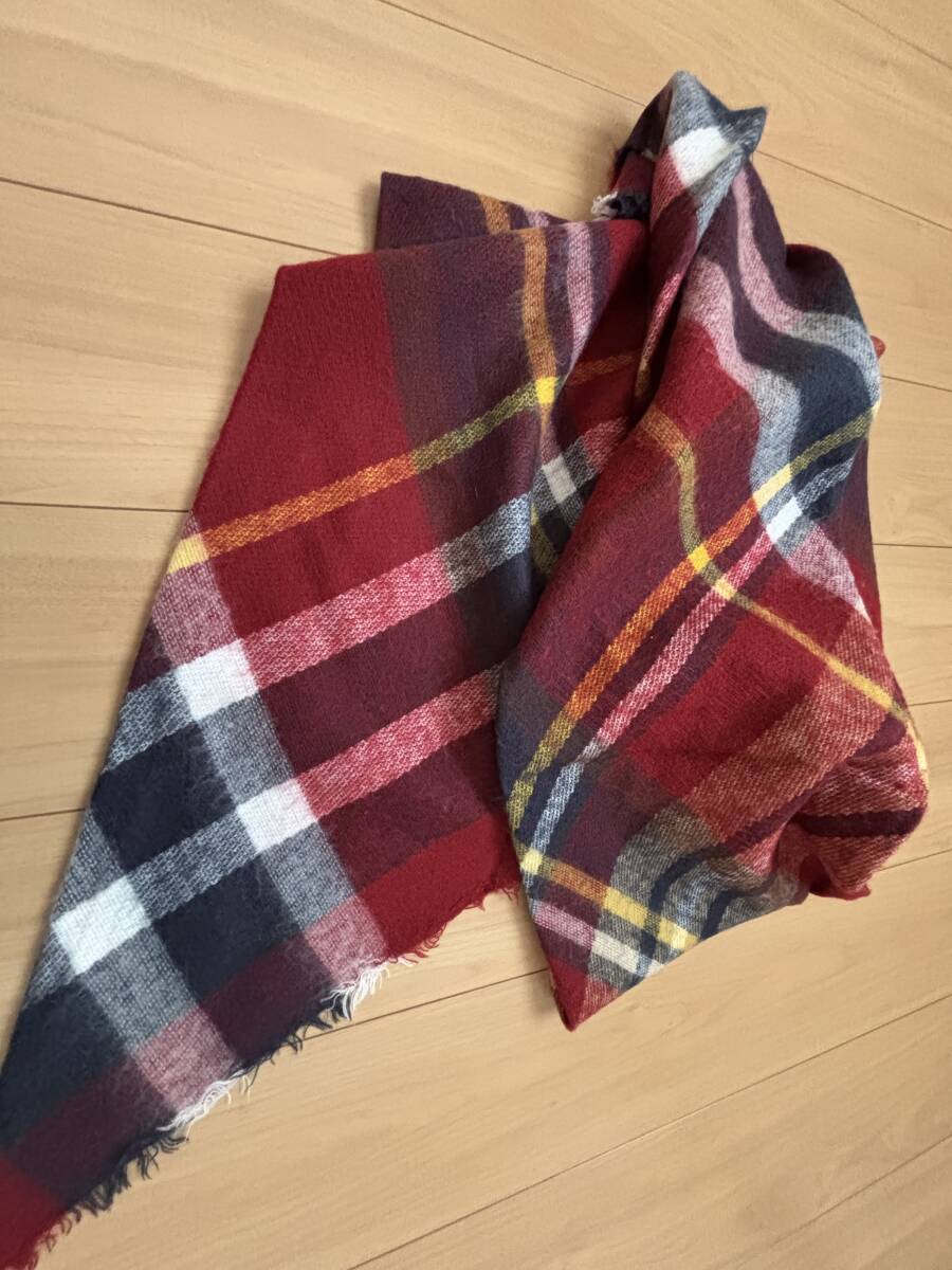 ZARA ★タータンチェック 2ウェイ大判ストール、マフラー拍卖