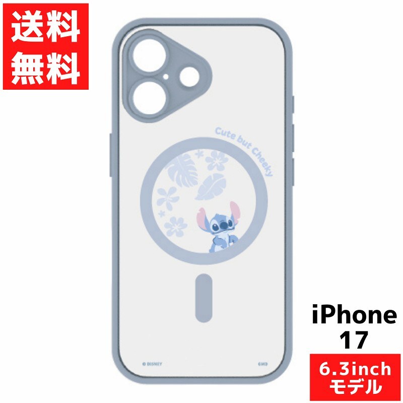 ディズニー スティッチ IIIIfit プランプフレーム iPhone17 MagSafe 対応 ケース ストラップホール付き アイフォン拍卖