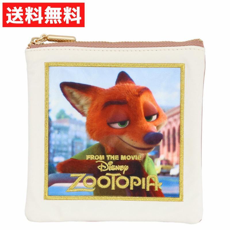 Disney ズートピア DNスクエアポーチ BROWN ニック ファイナルフレーム ミニポーチ 刺繍仕様 ディズニー拍卖