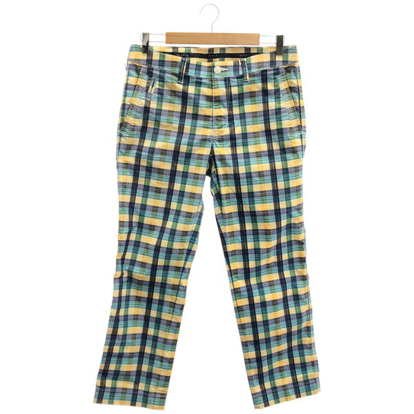 古着 メンズ82 23区 ゴルフ ロングパンツ スラックス ゴルフウェア イエロー/ブルー/グリーン 489794拍卖
