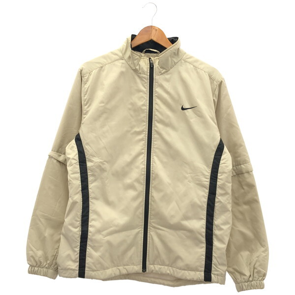 古着 メンズXL NIKE/ナイキ 中綿 ジャケット ゴルフウェア ジップ 袖取り外し可 防寒 ゴールド系/ブラック 634520-244拍卖