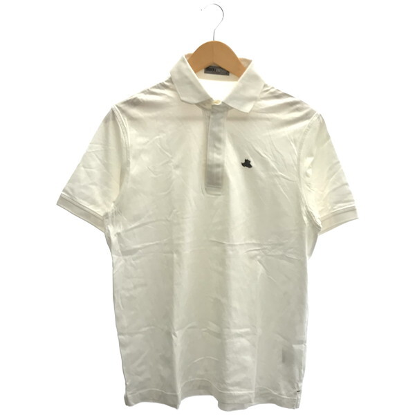 古着 メンズM BLACK&WHITE SPORTSWEAR/ブラック&ホワイトスポーツウェア ポロシャツ ゴルフウェア 半袖 ボタン ホワイト 9408GS/XA拍卖
