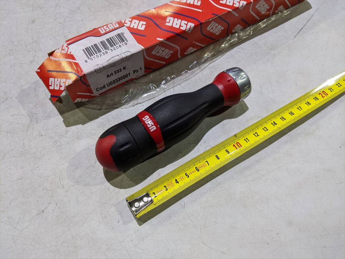 ビットドライバーハンドル (NO.2-6/20●BU3825) USAG 333K 6.3mm 人間工学 縦(ラチェット)・横(ハンドル)・キャップ(磁気)3ヶ所差込可拍卖