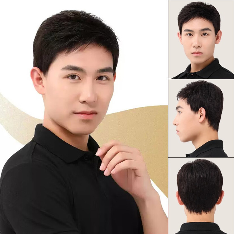 新作人気推薦メンズウィッグ フルウィッグ かつら男性用ショート脱毛症対策人毛 カツラつむじ 自然黒 普段使い 短髪 手植えつむじ イケメン拍卖